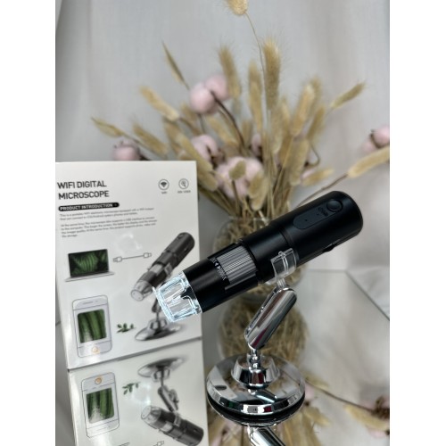Цифровой беспроводной микроскоп 1000X Wi-Fi, Черный