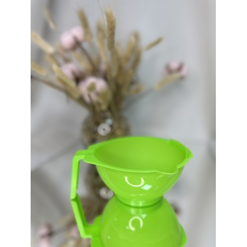 Миска парикмахера с ручкой и гребнем, зеленая