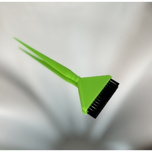 Кисть для кератина c коротким ворсом средней жесткости, зеленая