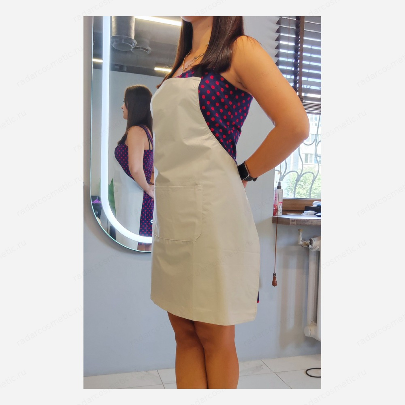 Фартук мастера-парикмахера Slim, серый