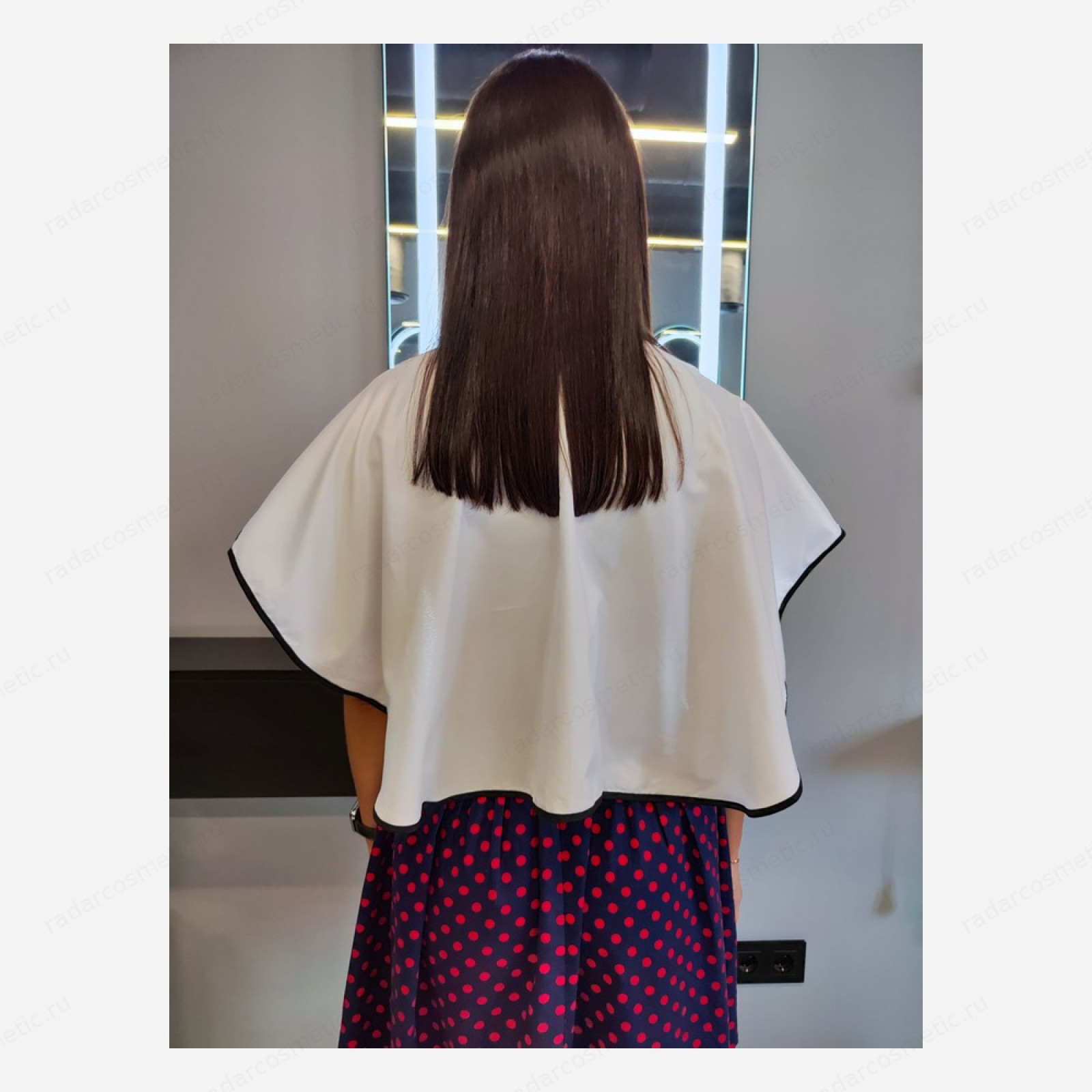 Пеньюар-шаль для клиента короткий Shawl, серо-зеленый