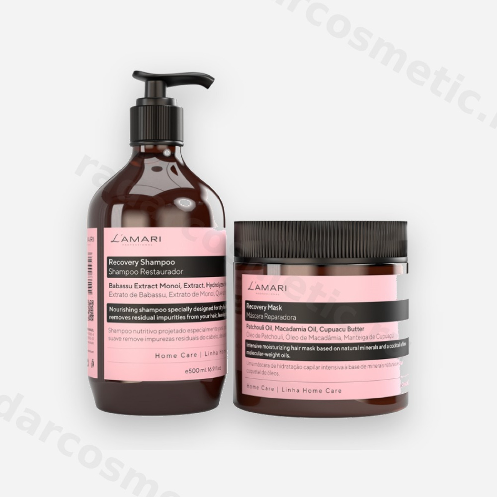 Комплект для домашнего ухода L'AMARI Recovery Shampoo 500 ml + Mask 500 ml