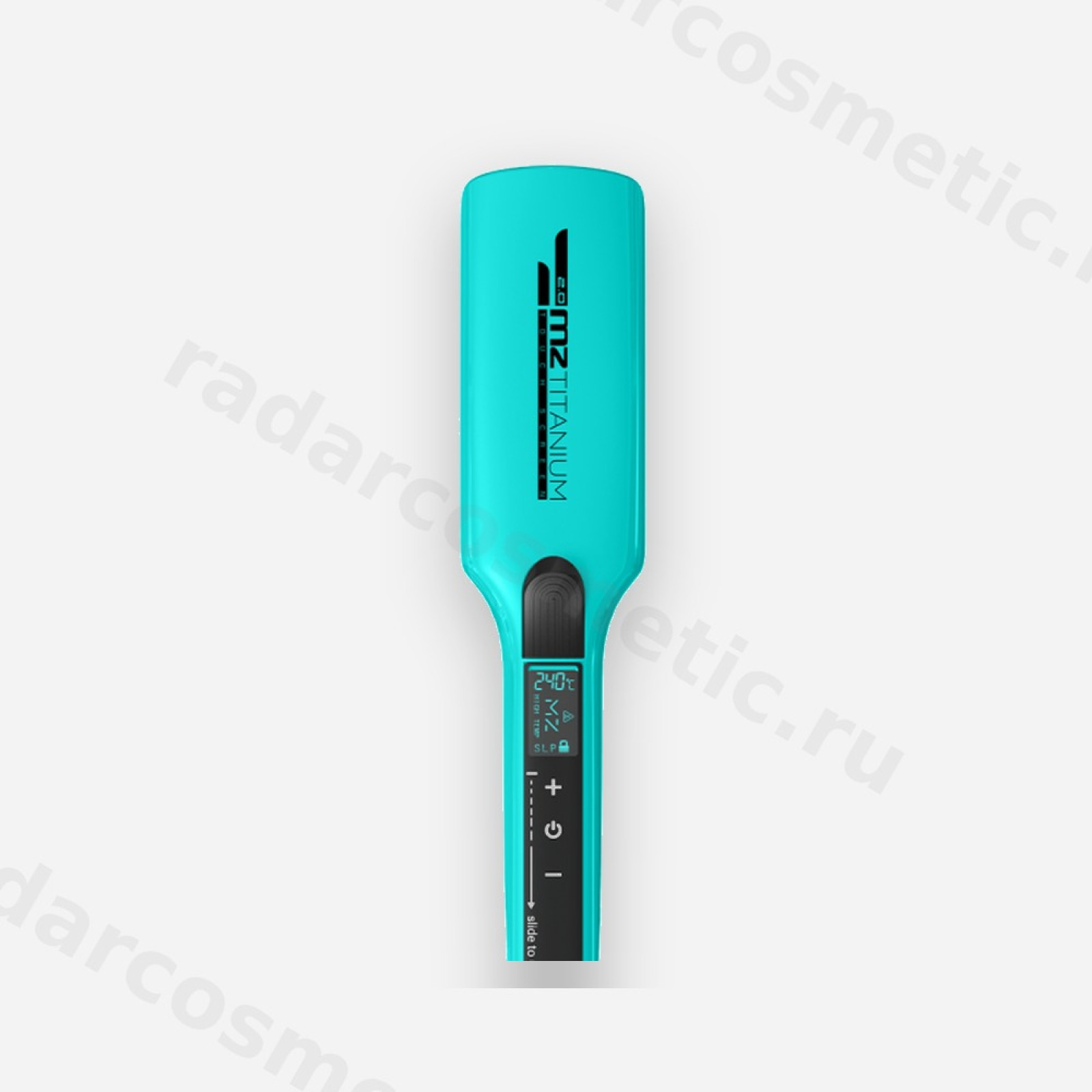 Утюжок MZ Titanium 2.0 тиффани, черные пластины, глянец