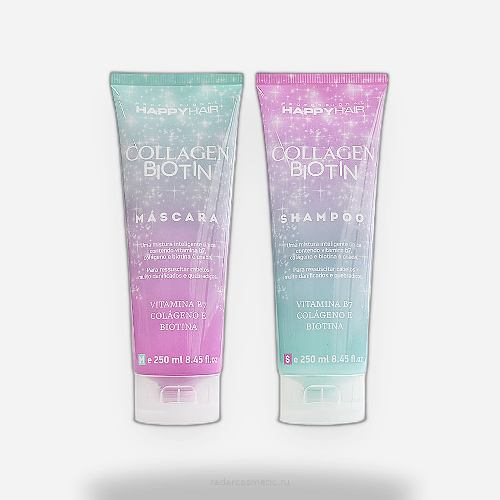 Набор Happy Hair Collagen & Biotin шампунь + маска 250/250 мл