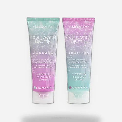 Набор Happy Hair Collagen & Biotin шампунь + маска 250/250 мл