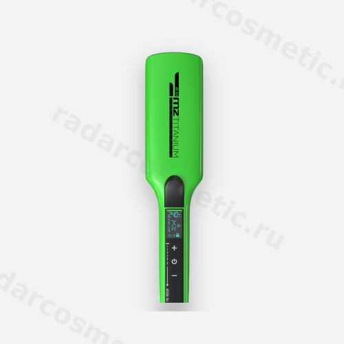 Утюжок MZ Titanium 2.0 зеленый, черные пластины, глянец