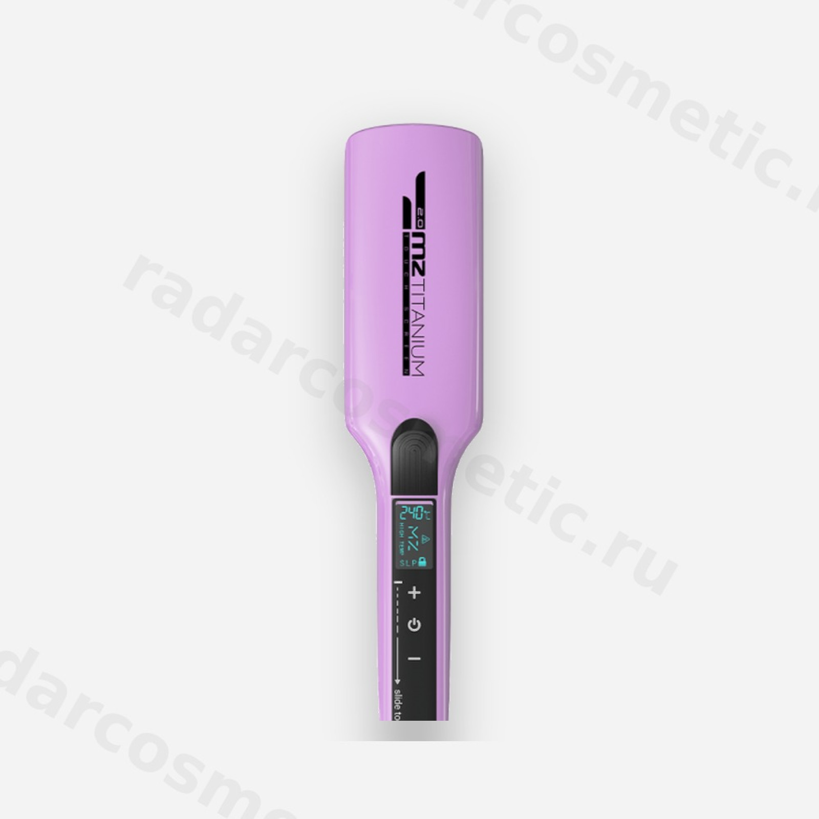 Утюжок MZ Titanium 2.0 пурпурный, широкие черные пластины, глянец