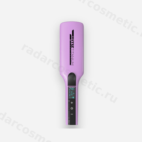 Утюжок MZ Titanium 2.0 пурпурный, широкие черные пластины, глянец