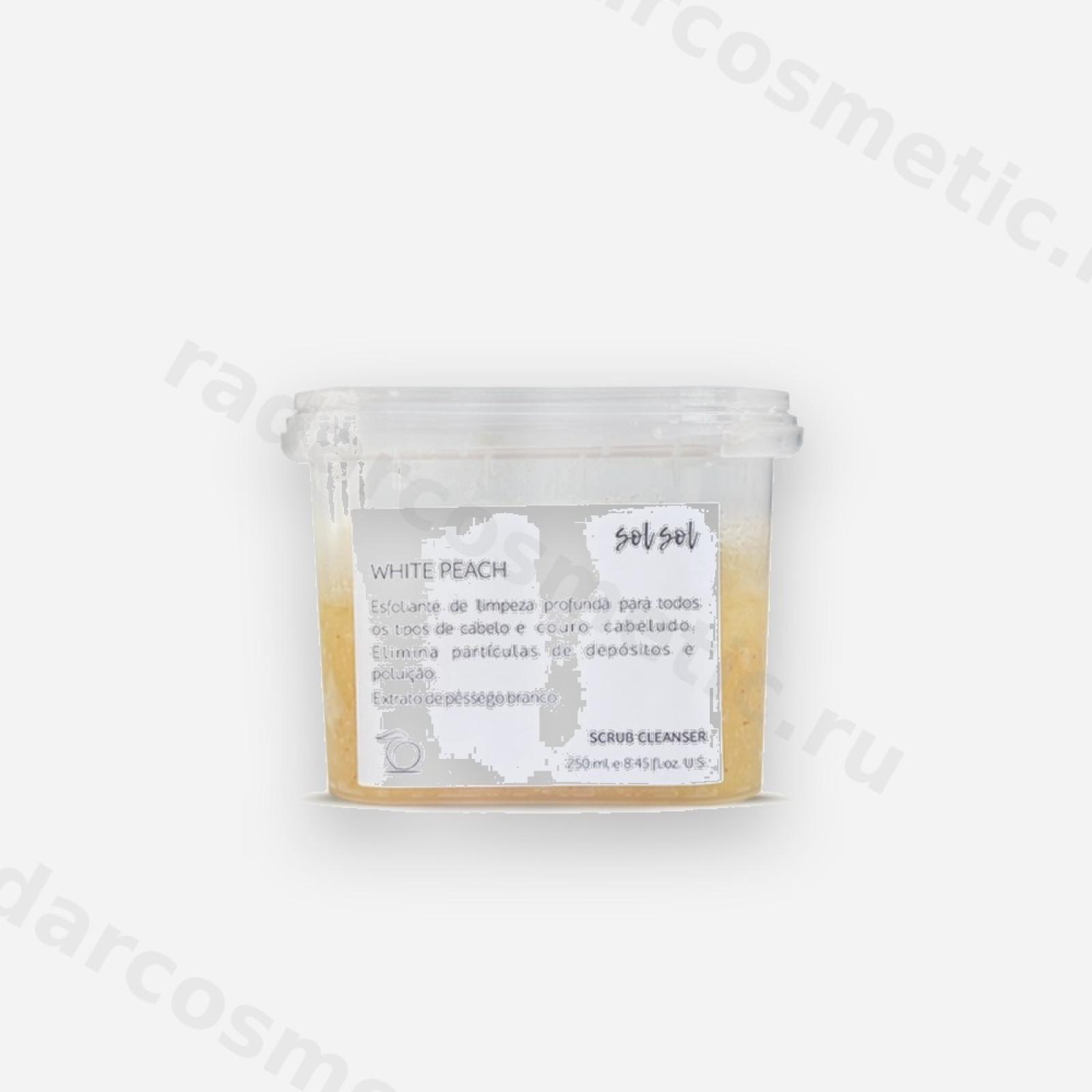 Sol Sol White Peach очищающий скраб с экстрактом белого персика 250 мл
