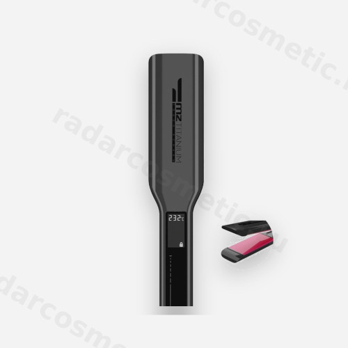 Утюжок MZ Titanium Космос, широкие розовые пластины, глянец, титан, 230С