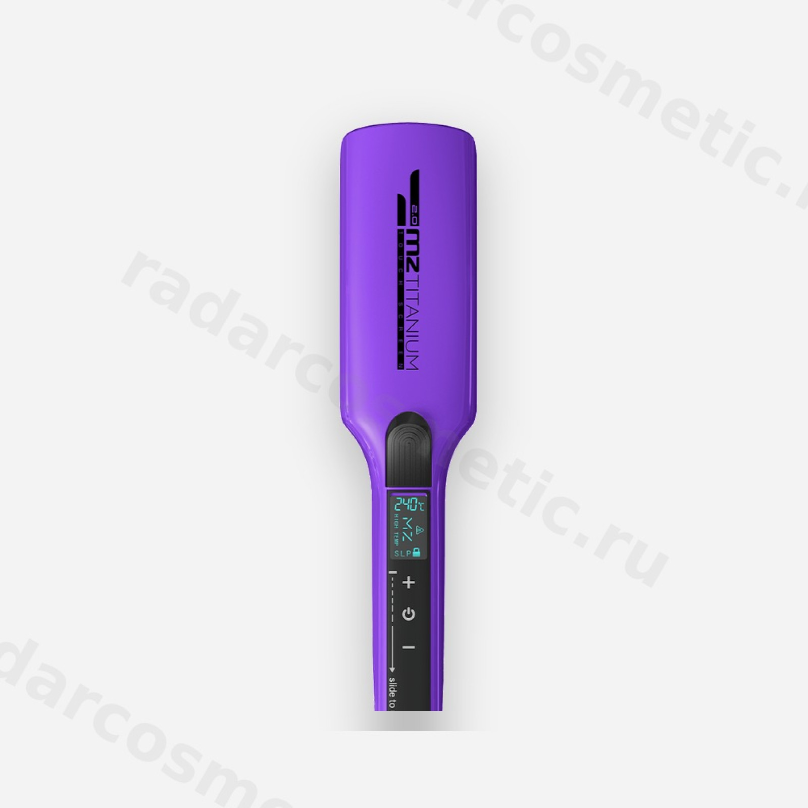 Утюжок MZ Titanium 2.0 фиолетовый, черные пластины, глянец